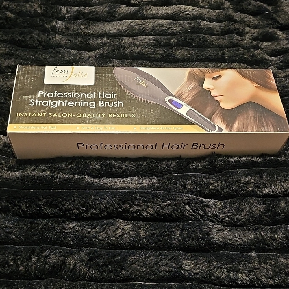 Jolie Professional Hair Straightening Brush - Black and Purple